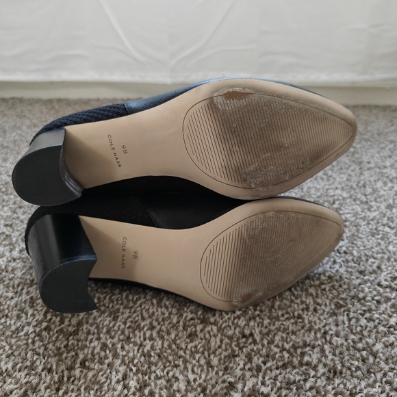 Cole Haan Grand Zeros Camille Black Leather Sock Ankle Boot 9B - Picture 6 of 8